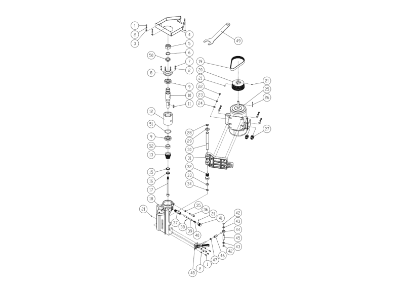 PM2700 5HP 3PH Frame and Motor Assembly