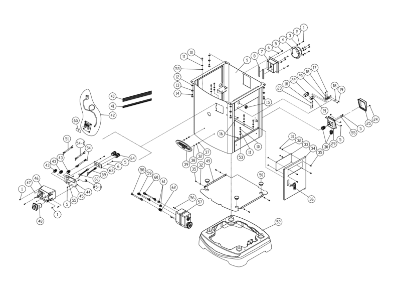 PM2700 5HP 1PH Cabinet and Base Assembly