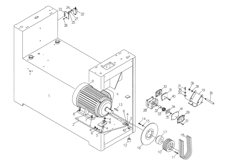 WB-37 Base and Motor Assembly