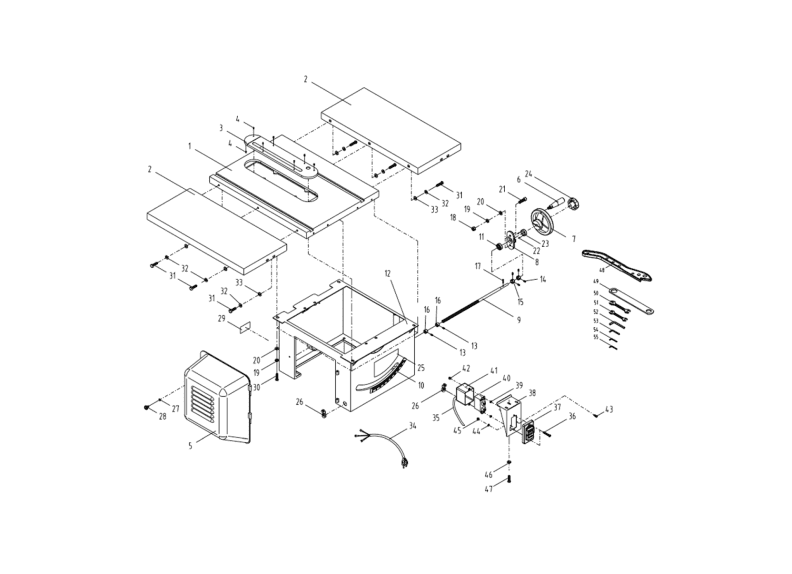 64B - Table and Cabinet Assembly