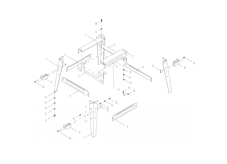 64B - 50 in. Stand Assembly