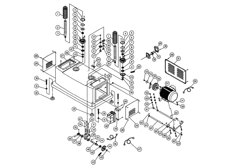 201HH 7.5HP 1PH Base Assembly