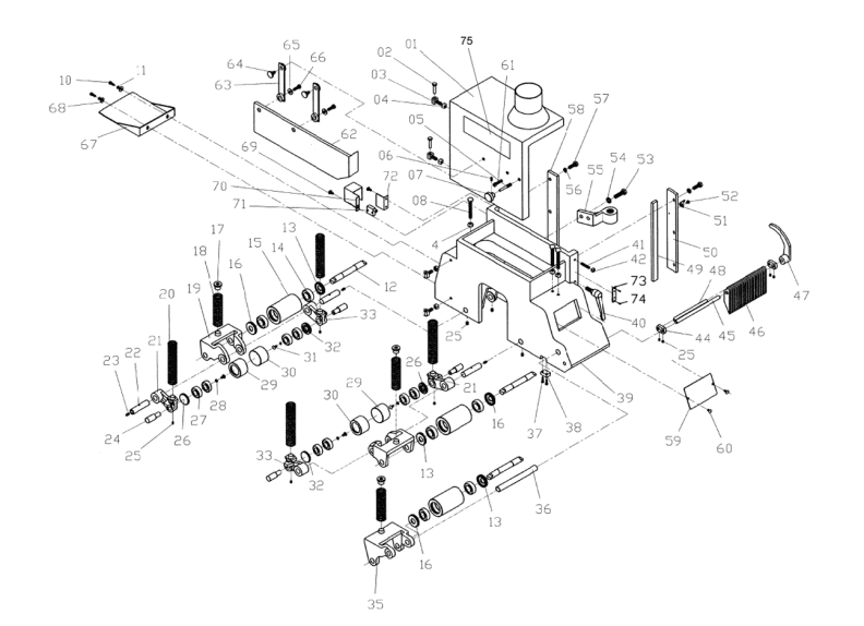 SLR12 Roller and Frame Assembly