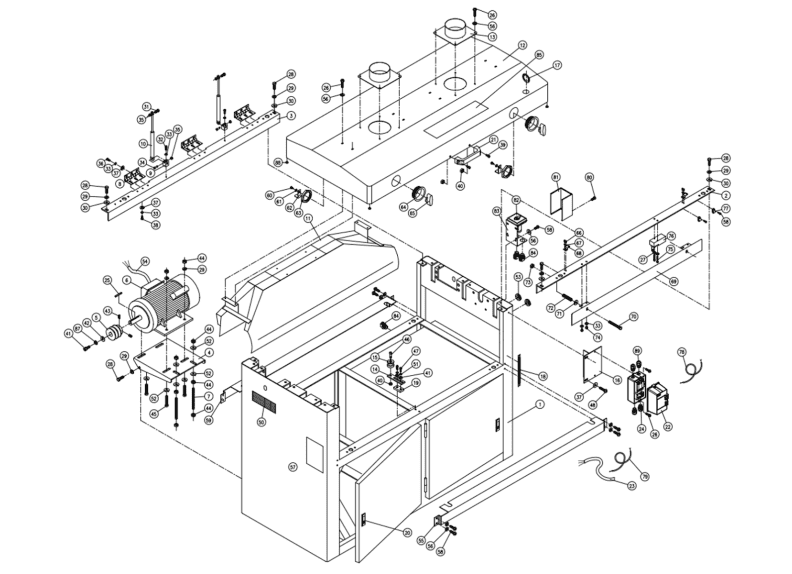 DDS-237 10HP 3PH Motor and Cabinet Assembly