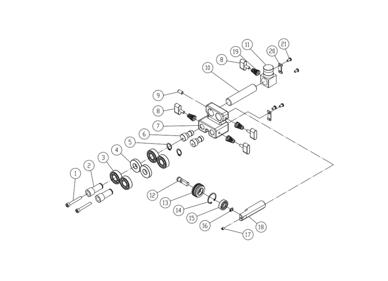 PM1800B-3 - Upper Blade Guide Support Assembly