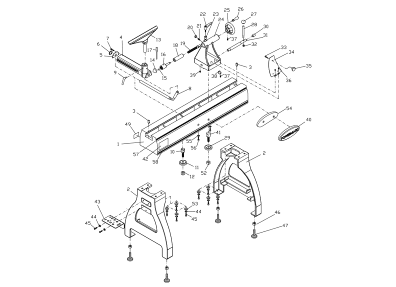 2020B Stand and Bed Assembly