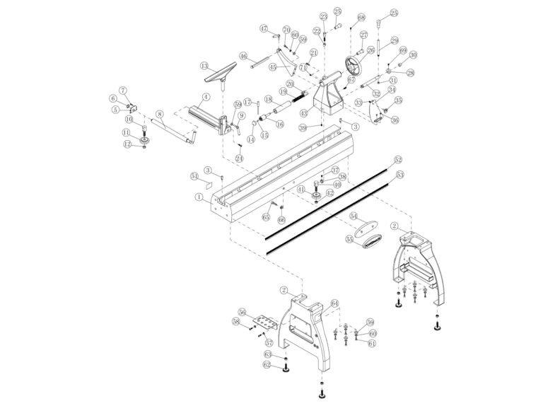 4224B Bed and Leg Assembly