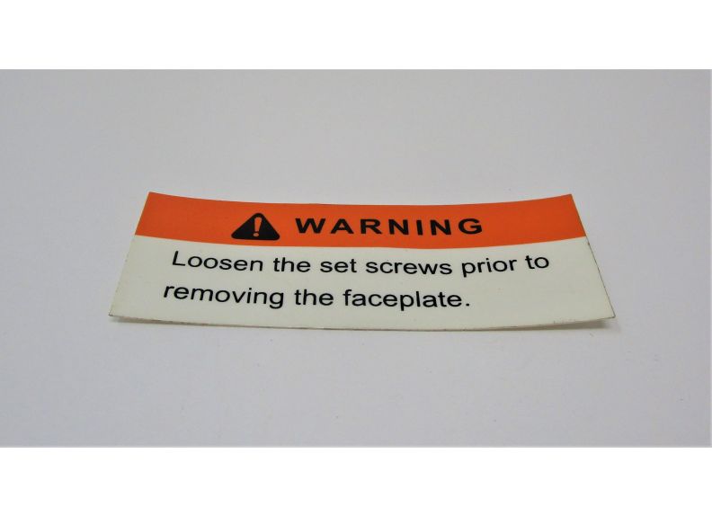 Warning Label, Faceplate | 4224B-1124