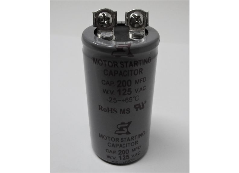 Starting Capacitor 200Mfd 125Vac | 701-164CB
