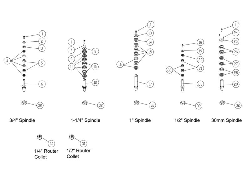 JWS-35X3-1 Spindle Assembly 