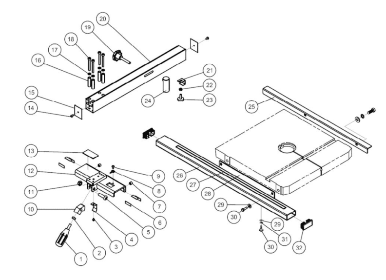 PWBS-14CS -  Fence and Rail Assembly 