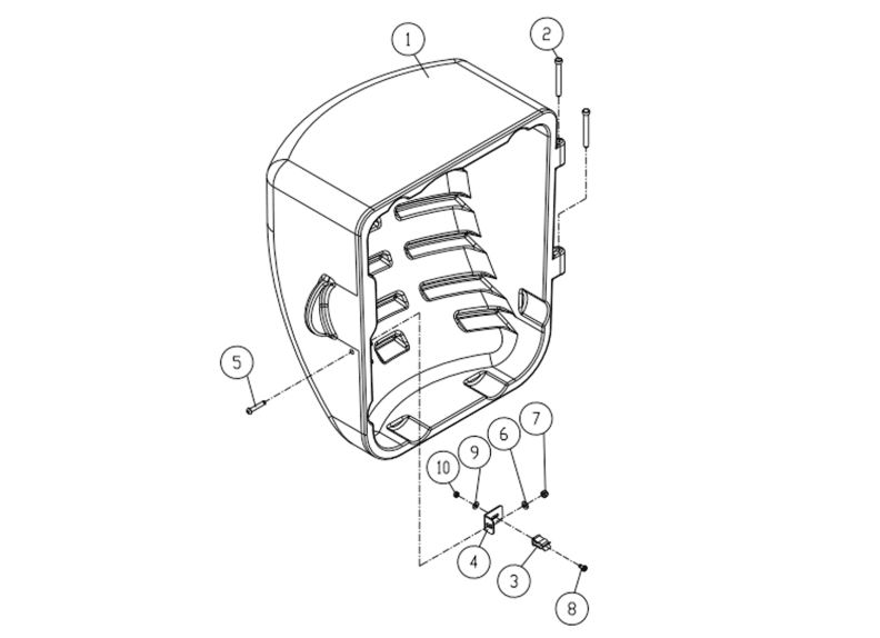 2000B - 5HP - 50 in. Table Saw and Router Lift - Motor Cover Assembly